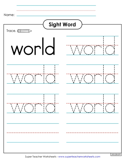 Trace the Word: World Trace the Word: World