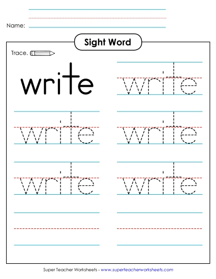 Trace the Word: Write Trace the Word: Write
