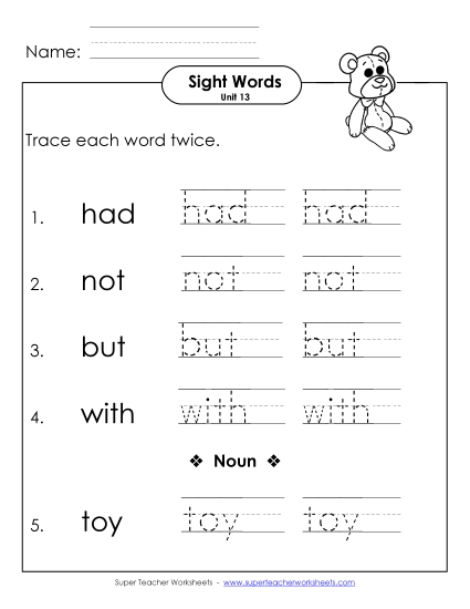 Worksheets - Trace Twice (Unit 13) Worksheets - Trace Twice (Unit 13)