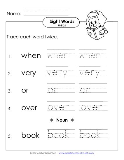 Worksheets - Trace Twice (Unit 21)