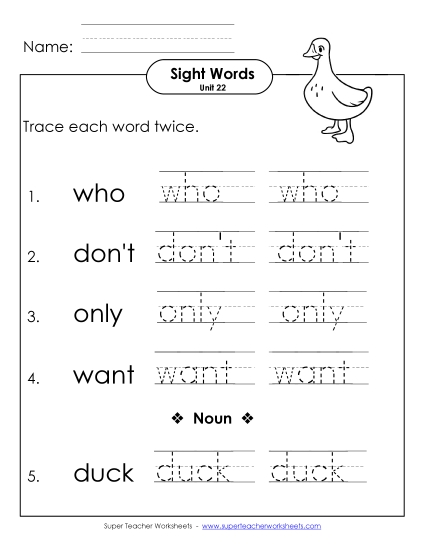 Worksheets - Trace Twice (Unit 22) Worksheets - Trace Twice (Unit 22)