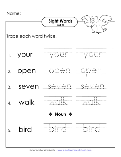 Worksheets - Trace Twice (Unit 26) Worksheets - Trace Twice (Unit 26)