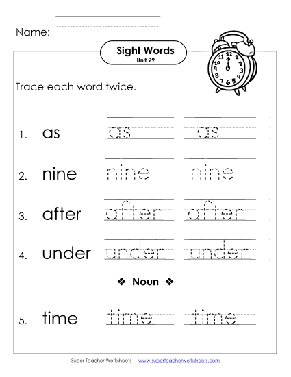 Worksheets - Trace Twice (Unit 29) Worksheets - Trace Twice (Unit 29)