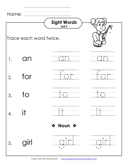 Worksheets - Trace Twice (Unit 5) Worksheets - Trace Twice (Unit 5)