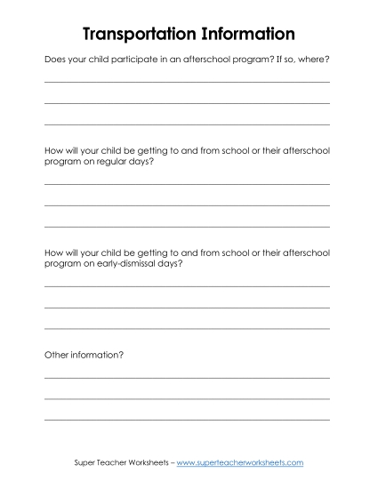 Open House Tools - Transportation Information