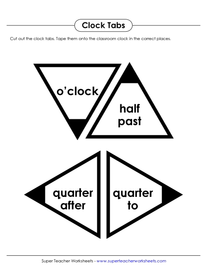 Tabs for Classroom Clock - Triangular Clock Tabs (Advanced) Tabs for Classroom Clock - Triangular Clock Tabs (Advanced)