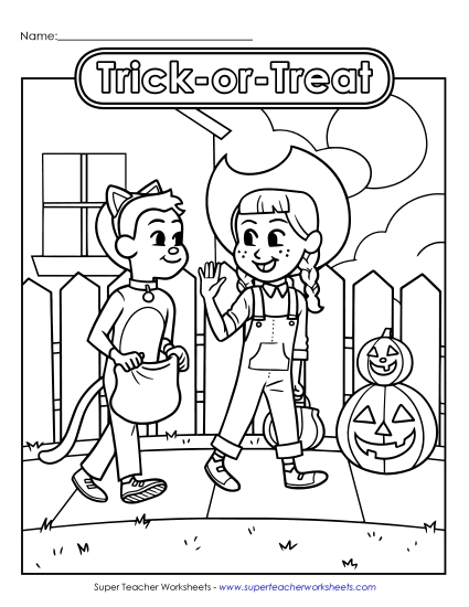 Advanced Pictures (For Older Children) - Trick-or-Treat Kids