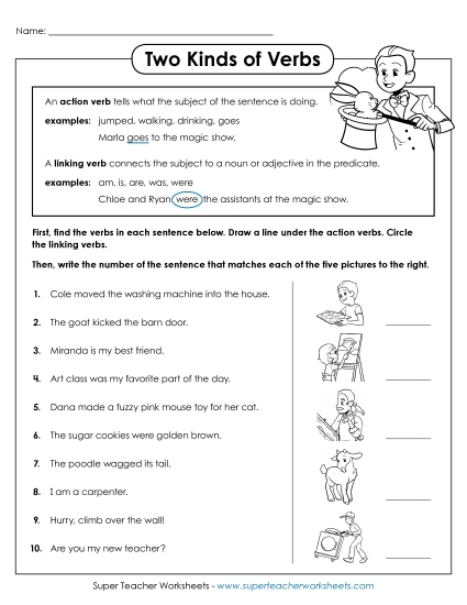 Linking Verbs - Two Kinds of Verbs #1