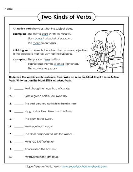 Linking Verbs - Two Kinds of Verbs #2