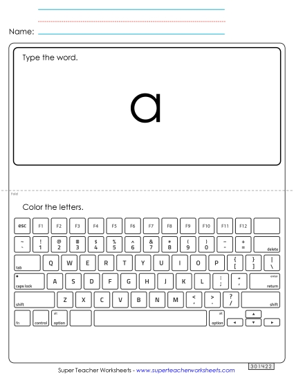 Type the Word: A Type the Word: A