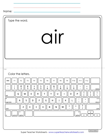 Type the Word: Air Type the Word: Air