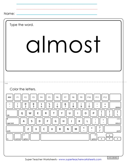Type the Word: Almost Type the Word: Almost