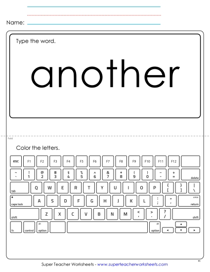 Type the Word: Another Type the Word: Another