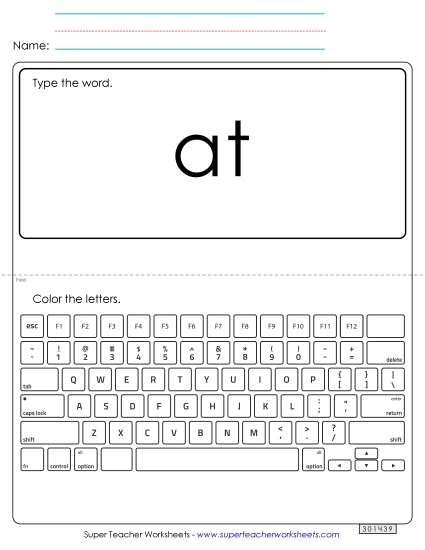 Type the Word: At