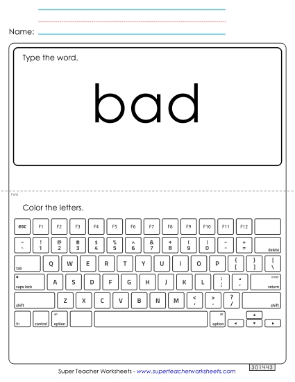 Type the Word: Bad Type the Word: Bad