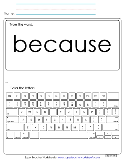 Type the Word: Because