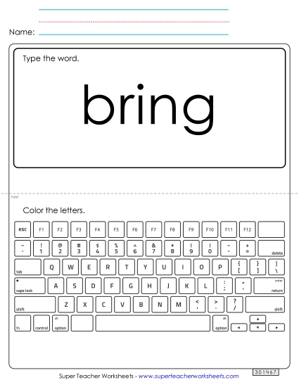 Type the Word: Bring Type the Word: Bring
