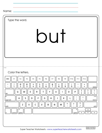 Type the Word: But Type the Word: But