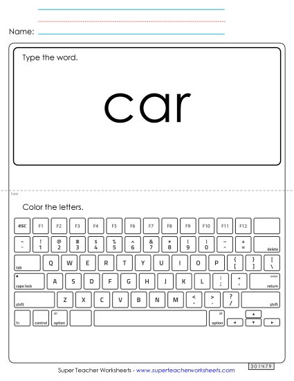 Type the Word: Car