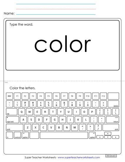 Type the Word: Color Type the Word: Color