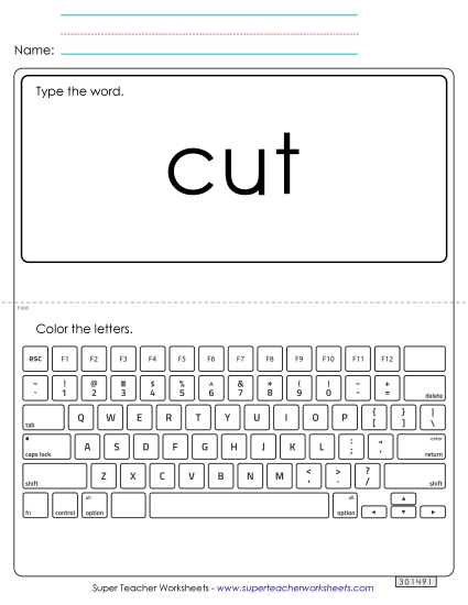 Type the Word: Cut Type the Word: Cut