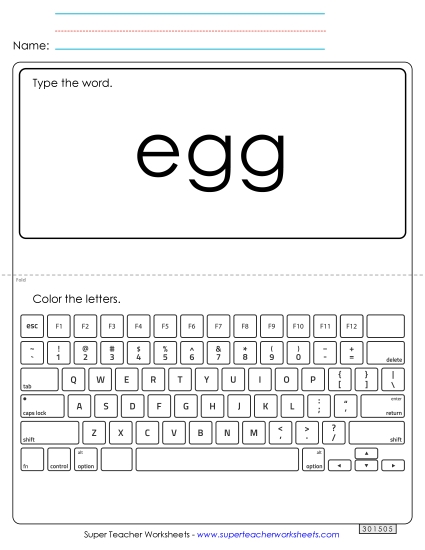 Type the Word: Egg