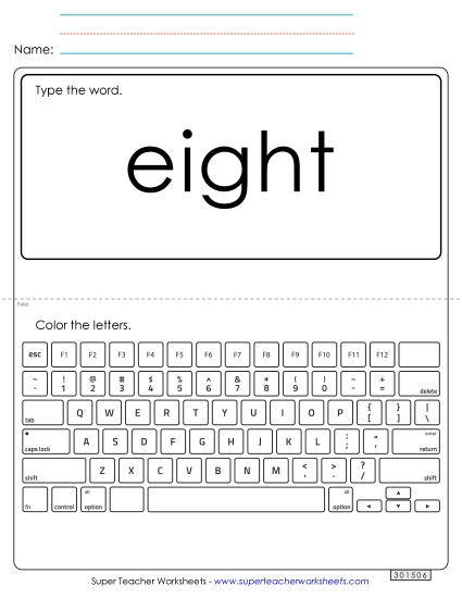 Type the Word: Eight Type the Word: Eight
