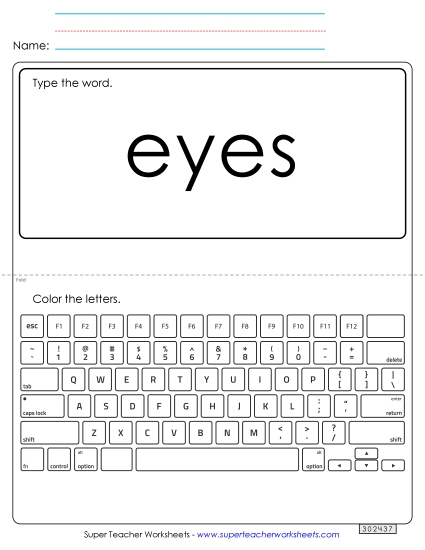 Type the Word: Eyes Type the Word: Eyes