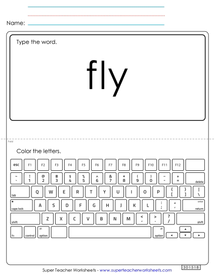 Type the Word: Fly Type the Word: Fly