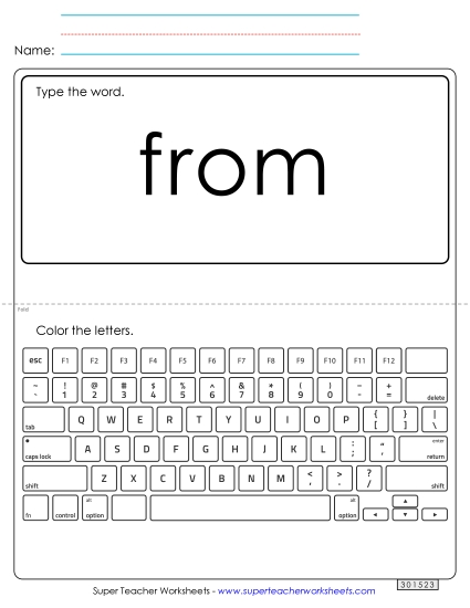 Type the Word: From Type the Word: From