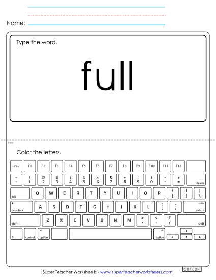 Type the Word: Full Type the Word: Full