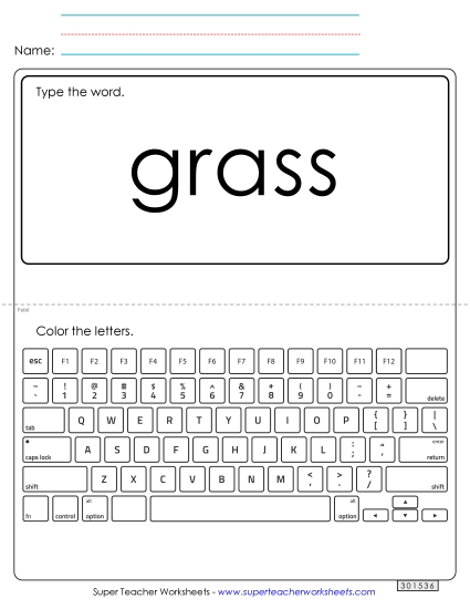 Type the Word: Grass Type the Word: Grass