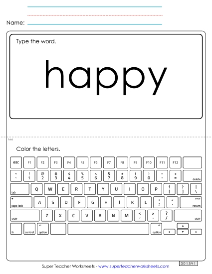 Type the Word: Happy