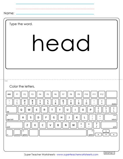 Type the Word: Head Type the Word: Head