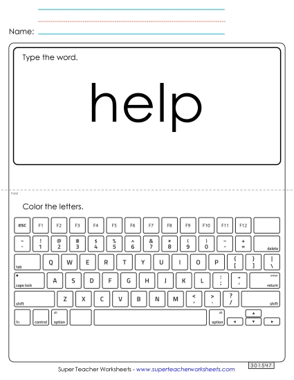 Type the Word: Help Type the Word: Help