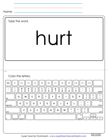 Type the Word: Hurt Type the Word: Hurt