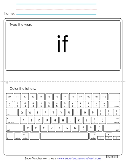 Type the Word: If Type the Word: If