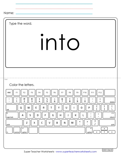 Type the Word: Into Type the Word: Into