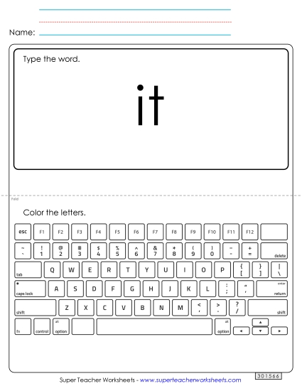 Type the Word: It Type the Word: It