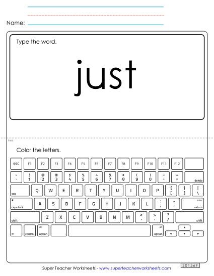 Type the Word: Just Type the Word: Just
