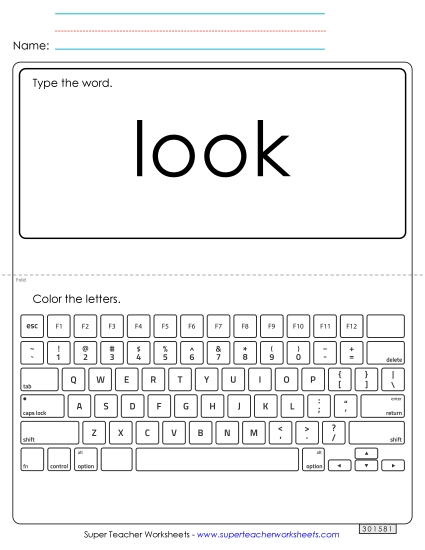 Type the Word: Look Type the Word: Look