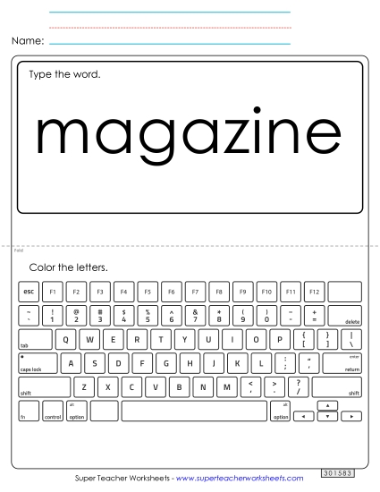 Type the Word: Magazine Type the Word: Magazine
