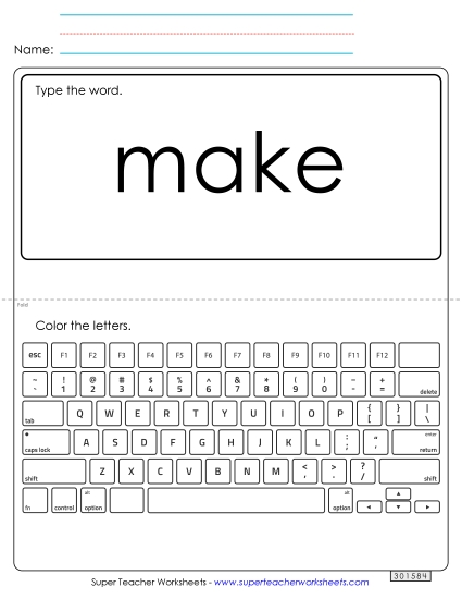 Type the Word: Make Type the Word: Make