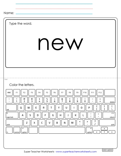 Type the Word: New Type the Word: New