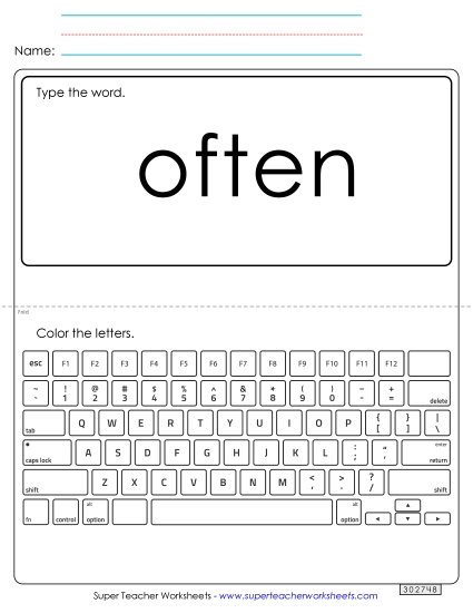Type the Word: Often Type the Word: Often