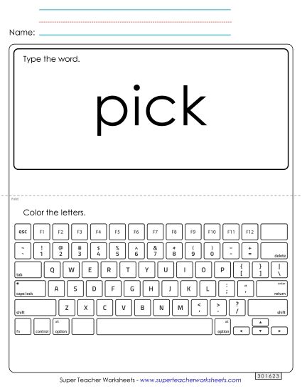 Type the Word: Pick