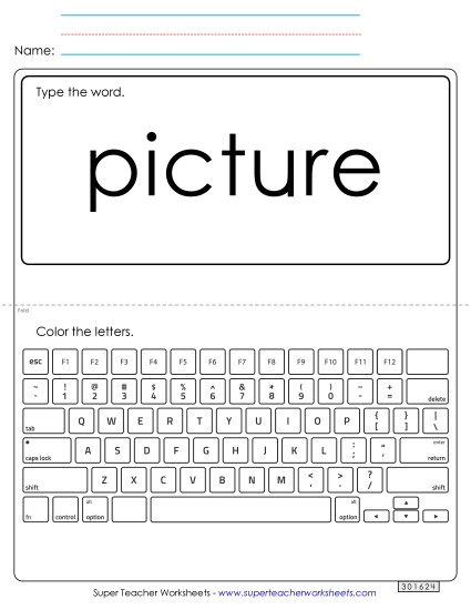 Type the Word: Picture Type the Word: Picture
