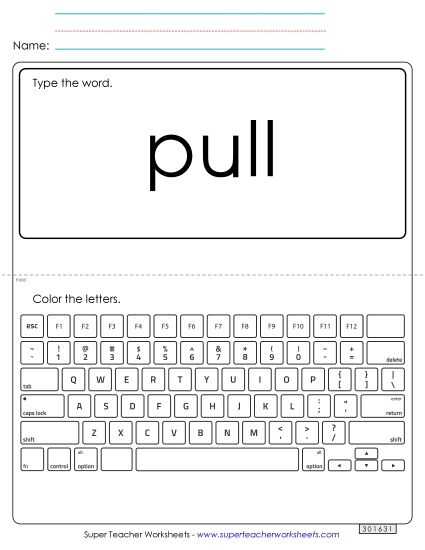 Type the Word: Pull