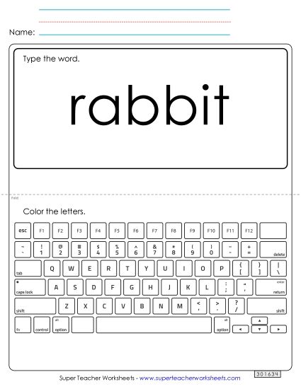 Type the Word: Rabbit Type the Word: Rabbit