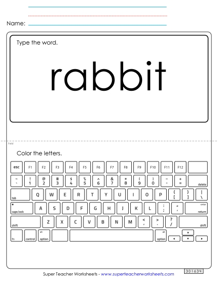 Type the Word: Rabbit Type the Word: Rabbit